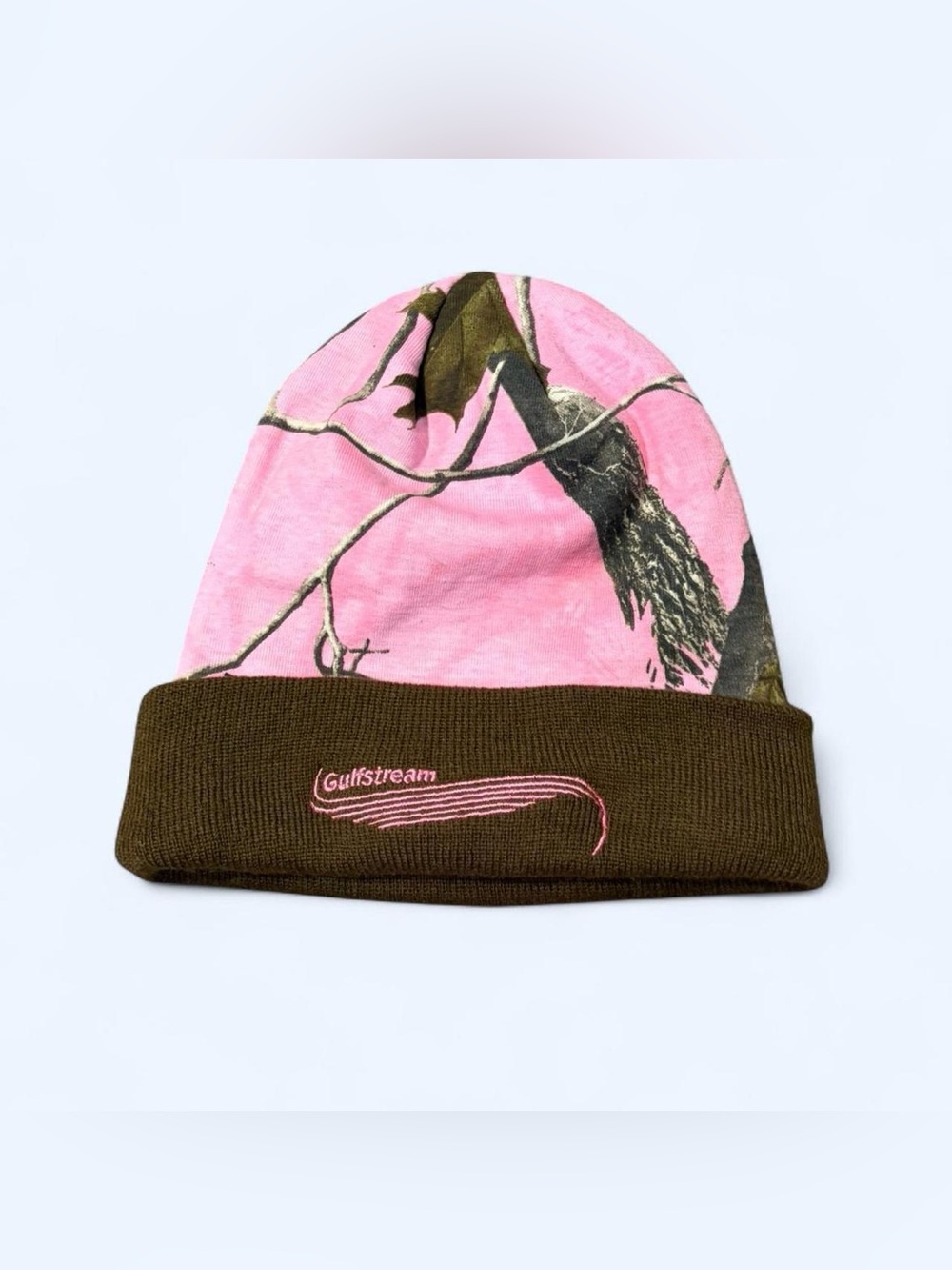 Grunge Pink & Brown Camo Beanie by Kati!